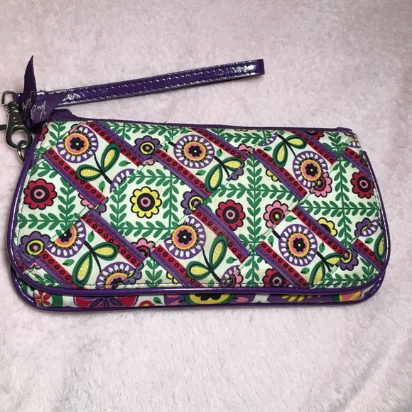 Vera Bradley Handbags - Vera Bradley Trifold Wallet (Purple and Green) Vera Bradley Handbags - Vera Bradley Trifold Wallet (Purple and Green)